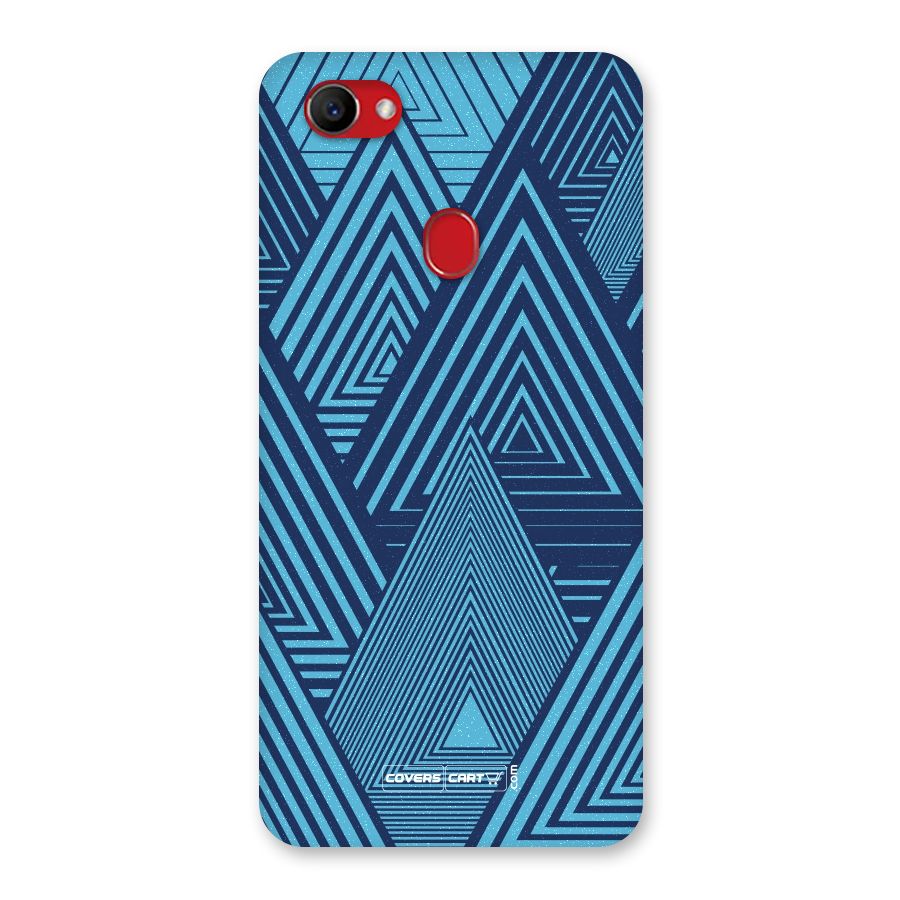 Geometric Blue Print Back Case for Oppo F7