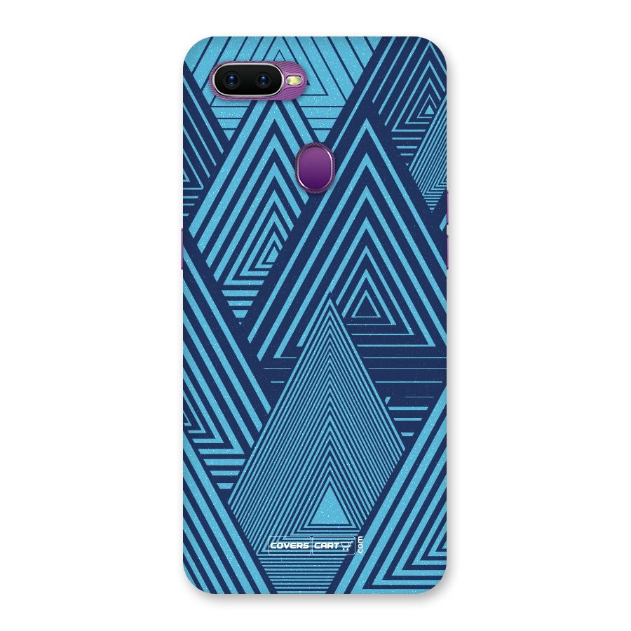 Geometric Blue Print Back Case for Oppo F9