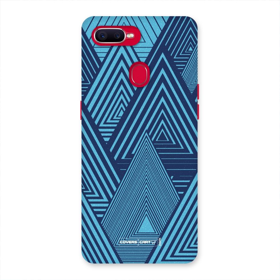 Geometric Blue Print Back Case for Oppo F9 Pro