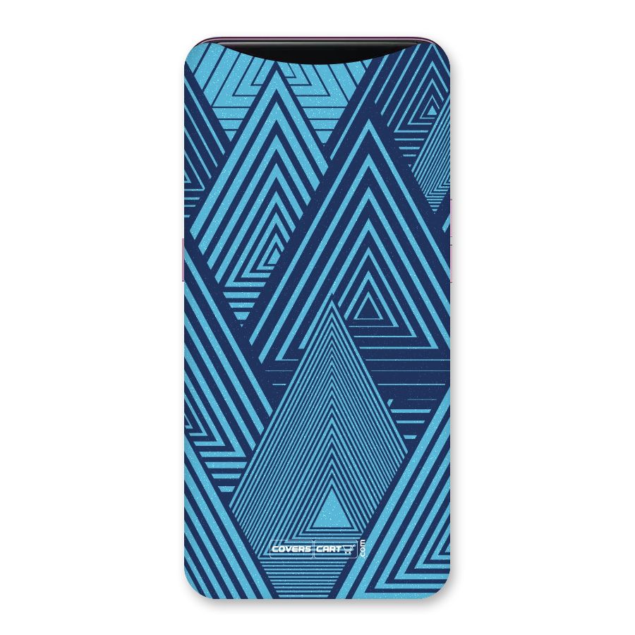 Geometric Blue Print Back Case for Oppo Find X