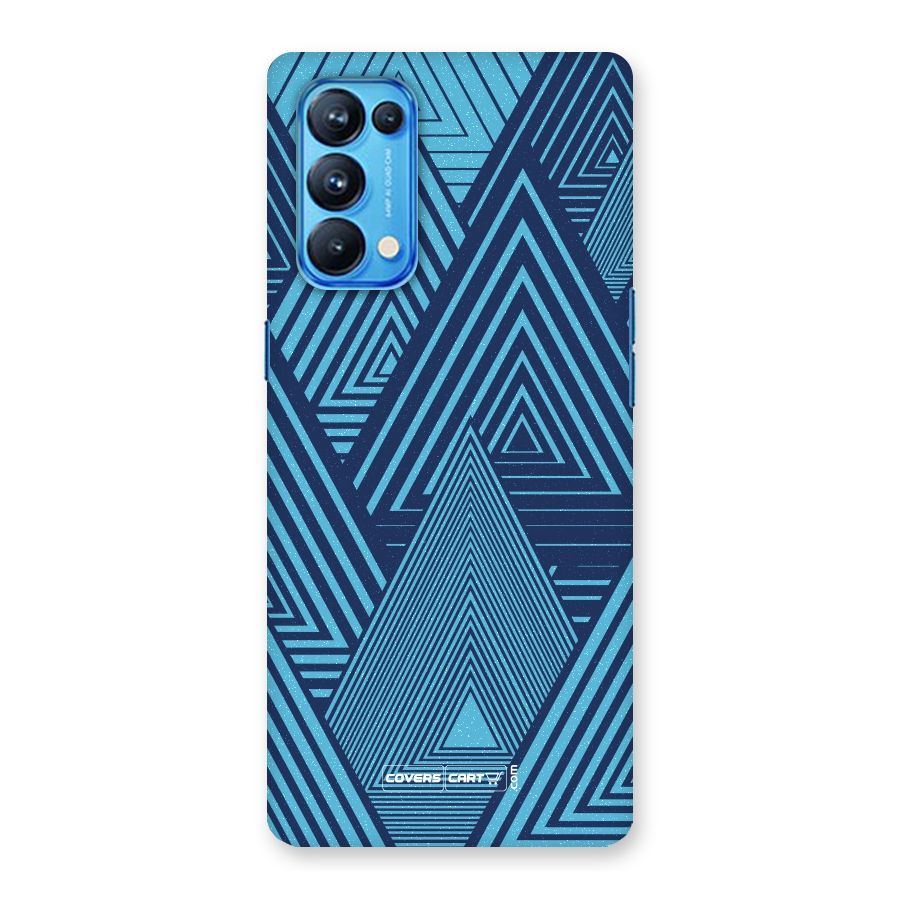 Geometric Blue Print Back Case for Oppo Reno5 Pro 5G