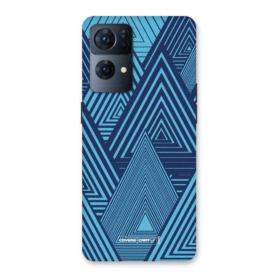 Geometric Blue Print Back Case for Oppo Reno7 Pro 5G
