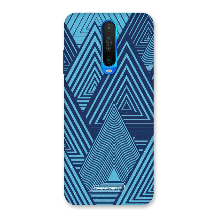 Geometric Blue Print Back Case for Poco X2