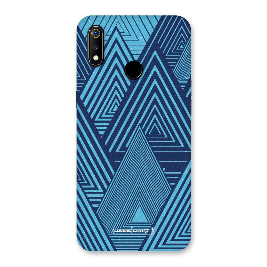 Geometric Blue Print Back Case for Realme 3
