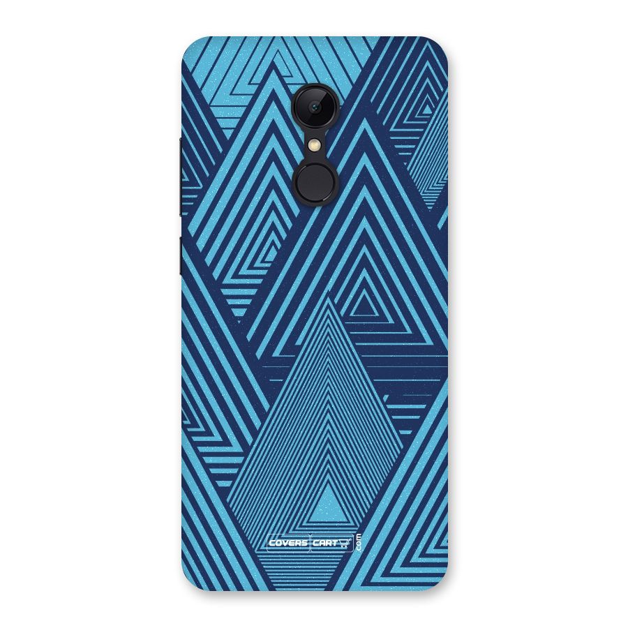 Geometric Blue Print Back Case for Redmi 5