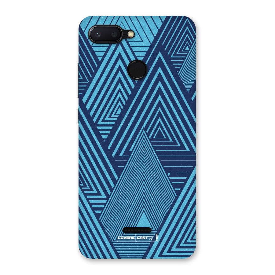 Geometric Blue Print Back Case for Redmi 6