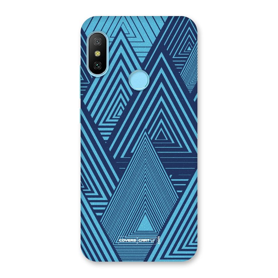 Geometric Blue Print Back Case for Redmi 6 Pro