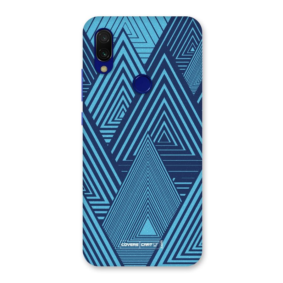 Geometric Blue Print Back Case for Redmi 7