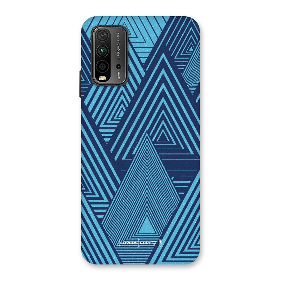 Geometric Blue Print Back Case for Redmi 9 Power