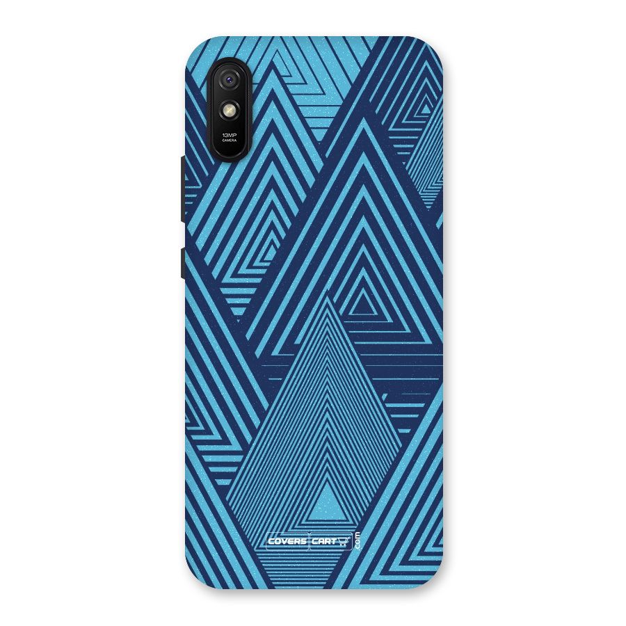 Geometric Blue Print Back Case for Redmi 9i