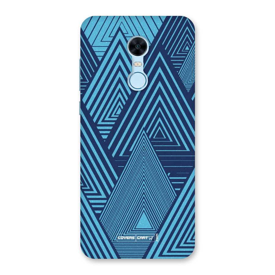 Geometric Blue Print Back Case for Redmi Note 5