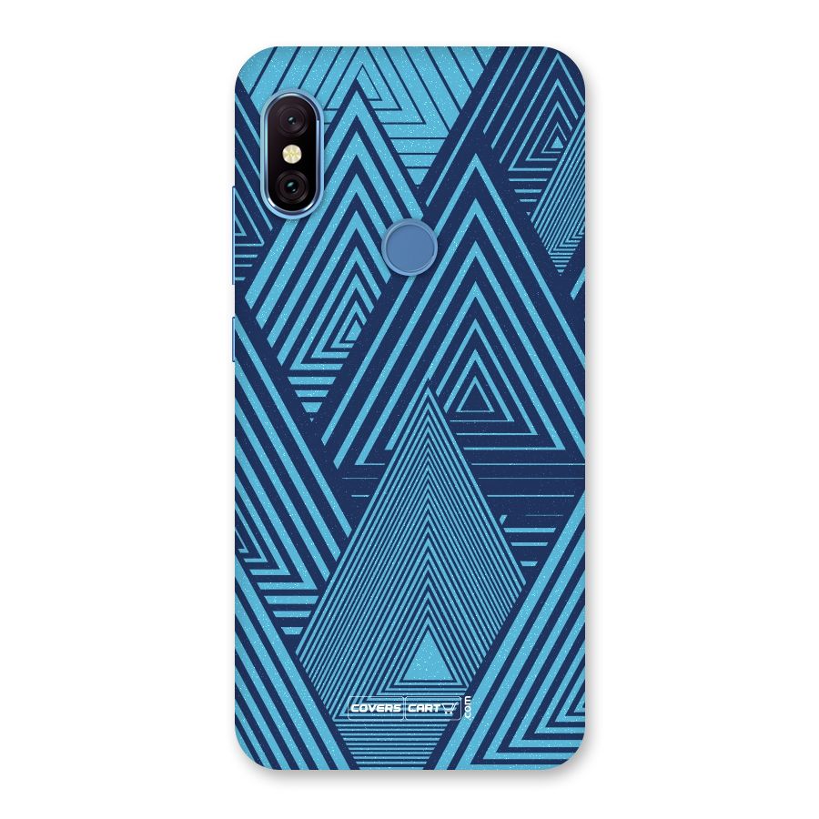 Geometric Blue Print Back Case for Redmi Note 6 Pro