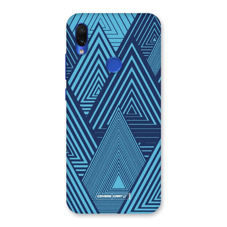 Geometric Blue Print Back Case for Redmi Note 7S