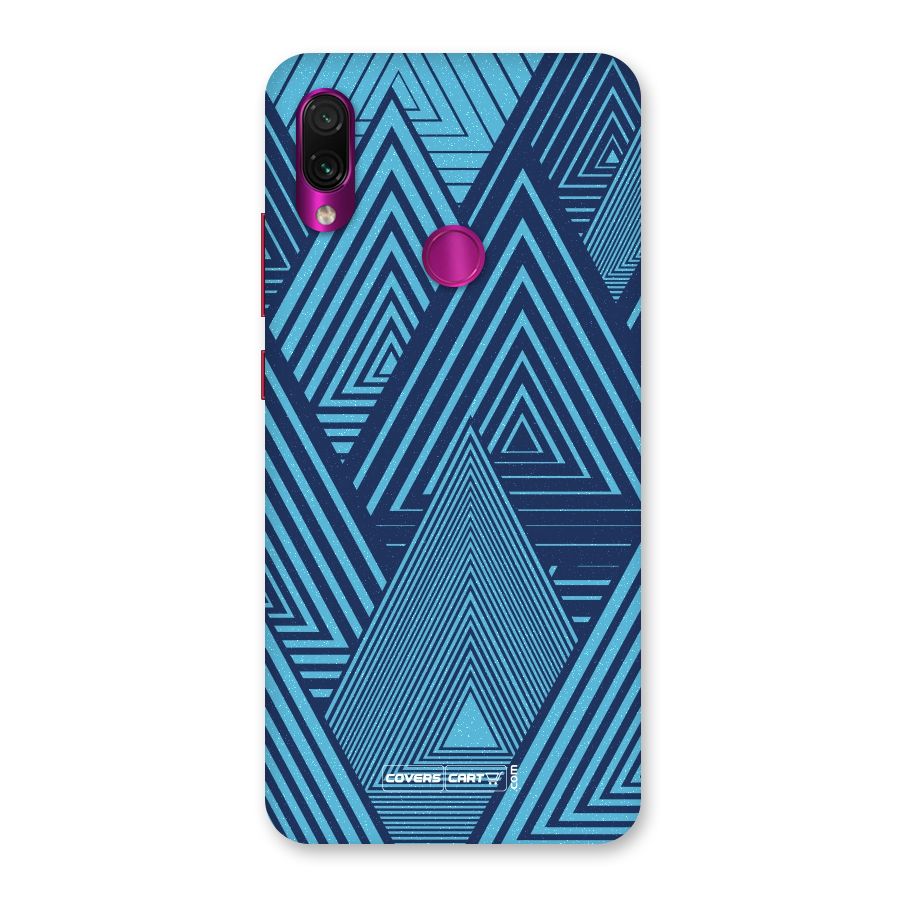 Geometric Blue Print Back Case for Redmi Note 7 Pro