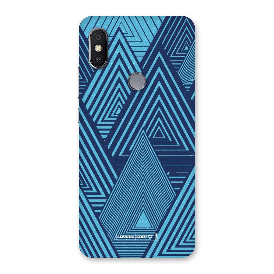 Geometric Blue Print Back Case for Redmi Y2