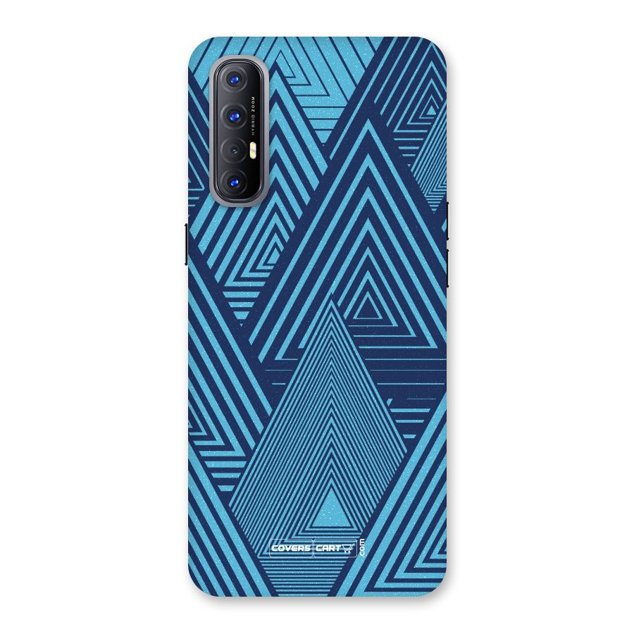 Geometric Blue Print Back Case for Reno3 Pro
