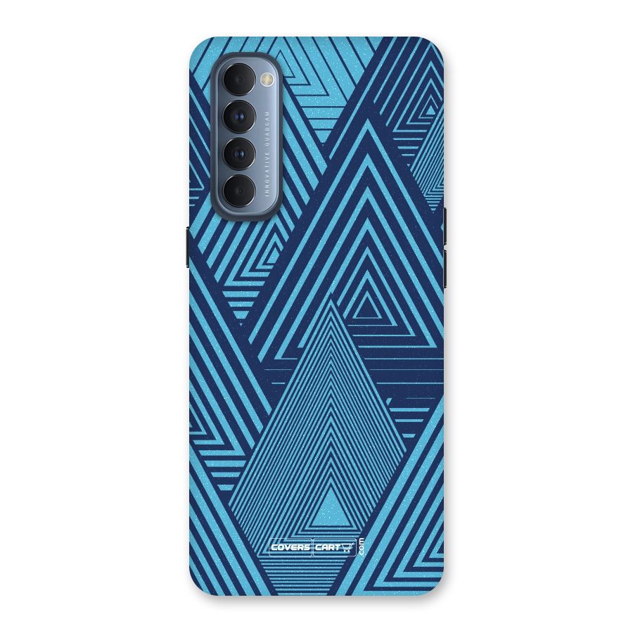 Geometric Blue Print Back Case for Reno4 Pro