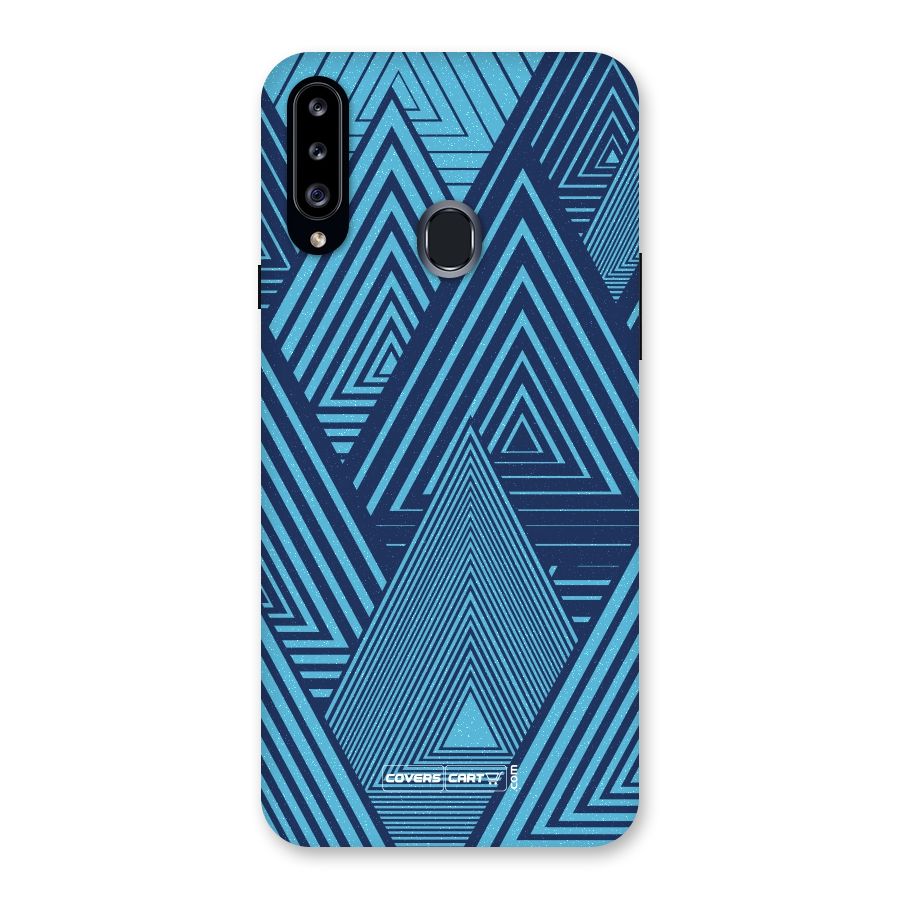 Geometric Blue Print Back Case for Samsung Galaxy A20s