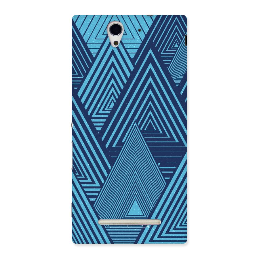 Geometric Blue Print Back Case for Sony Xperia C3