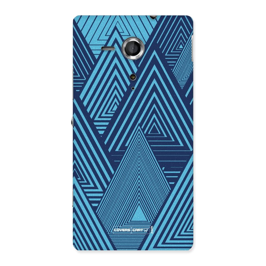 Geometric Blue Print Back Case for Sony Xperia SP