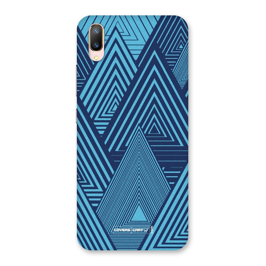 Geometric Blue Print Back Case for Vivo V11 Pro