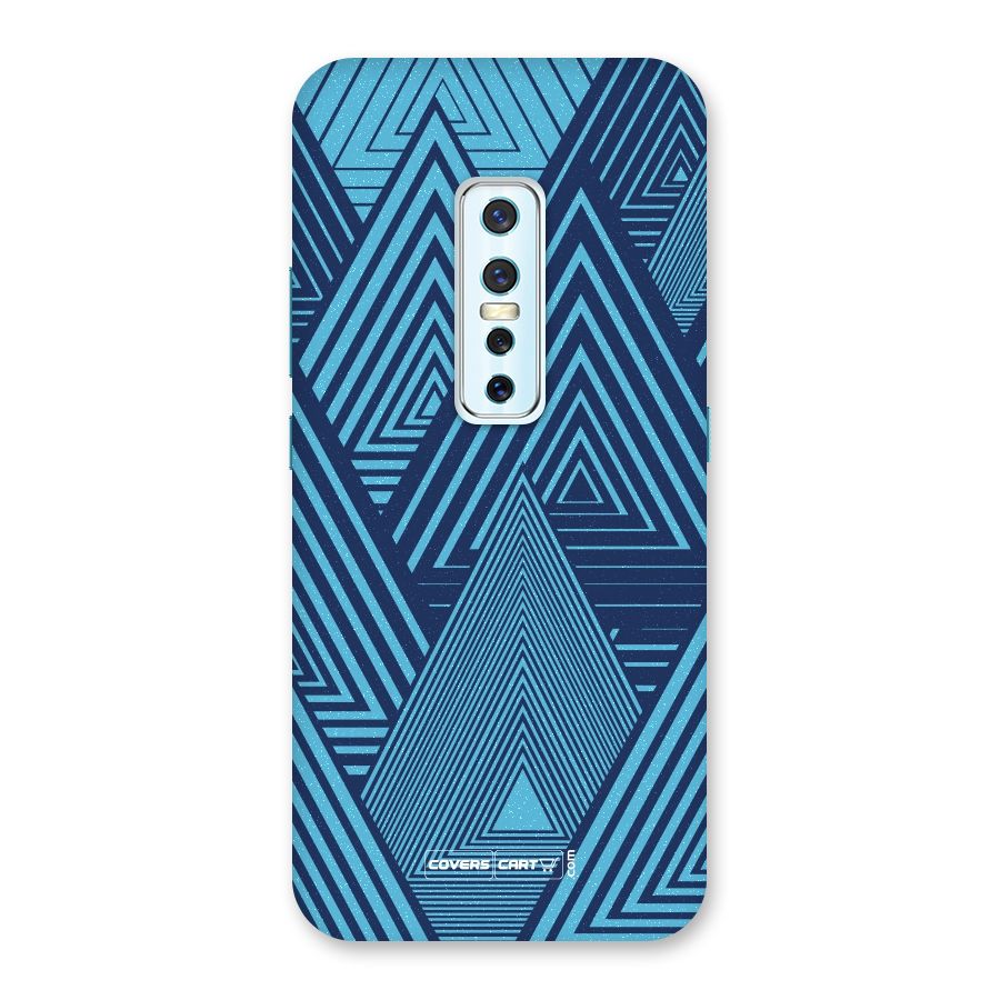 Geometric Blue Print Back Case for Vivo V17 Pro