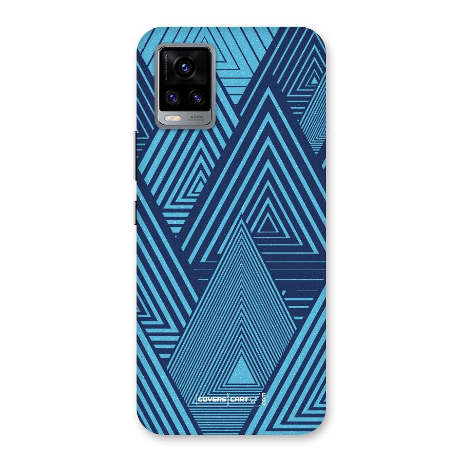 Geometric Blue Print Back Case for Vivo V20