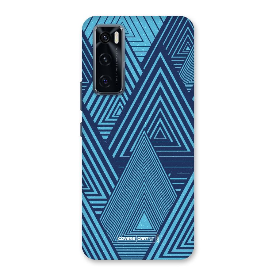 Geometric Blue Print Back Case for Vivo V20 SE