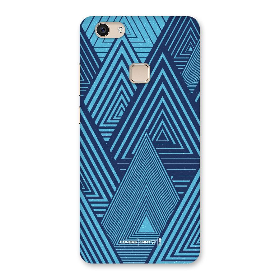 Geometric Blue Print Back Case for Vivo V7