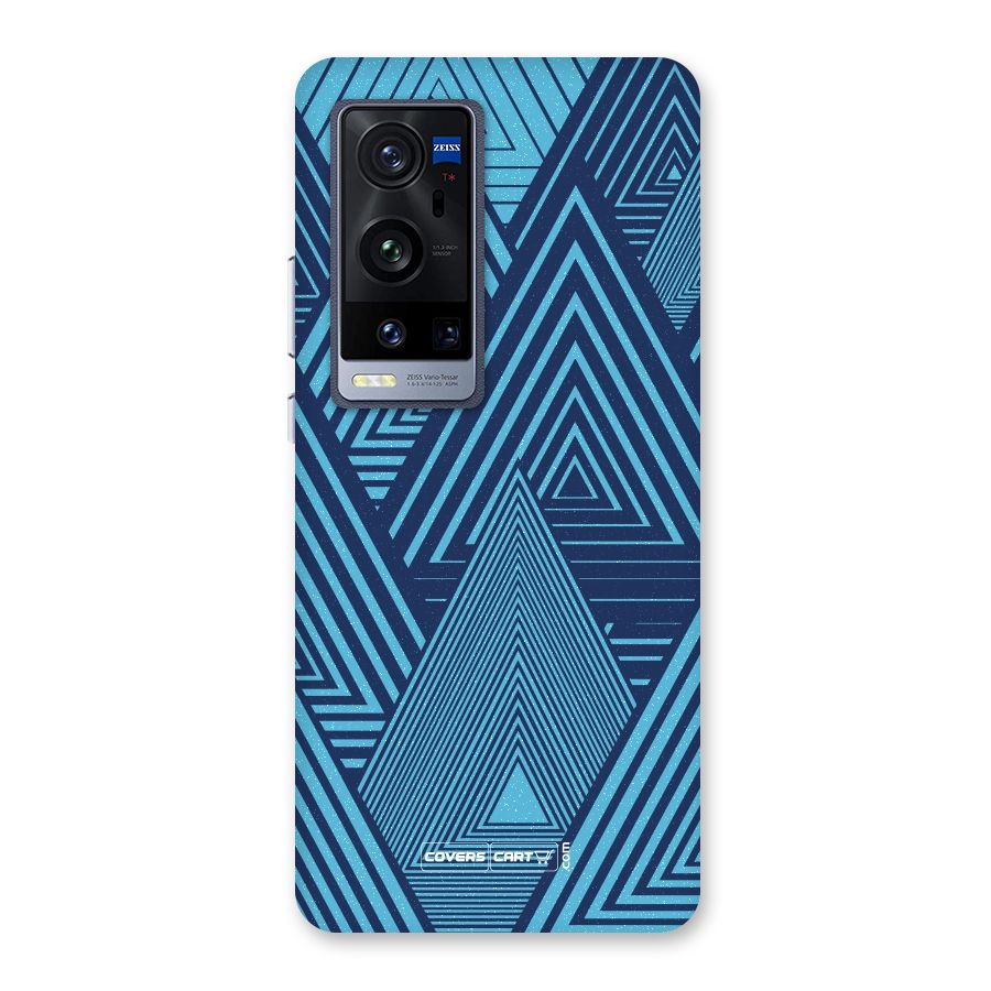 Geometric Blue Print Back Case for Vivo X60 Pro Plus