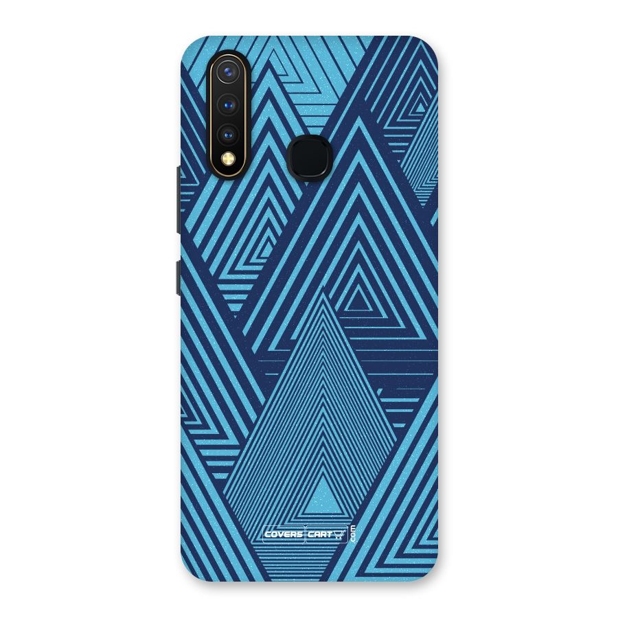 Geometric Blue Print Back Case for Vivo Y19