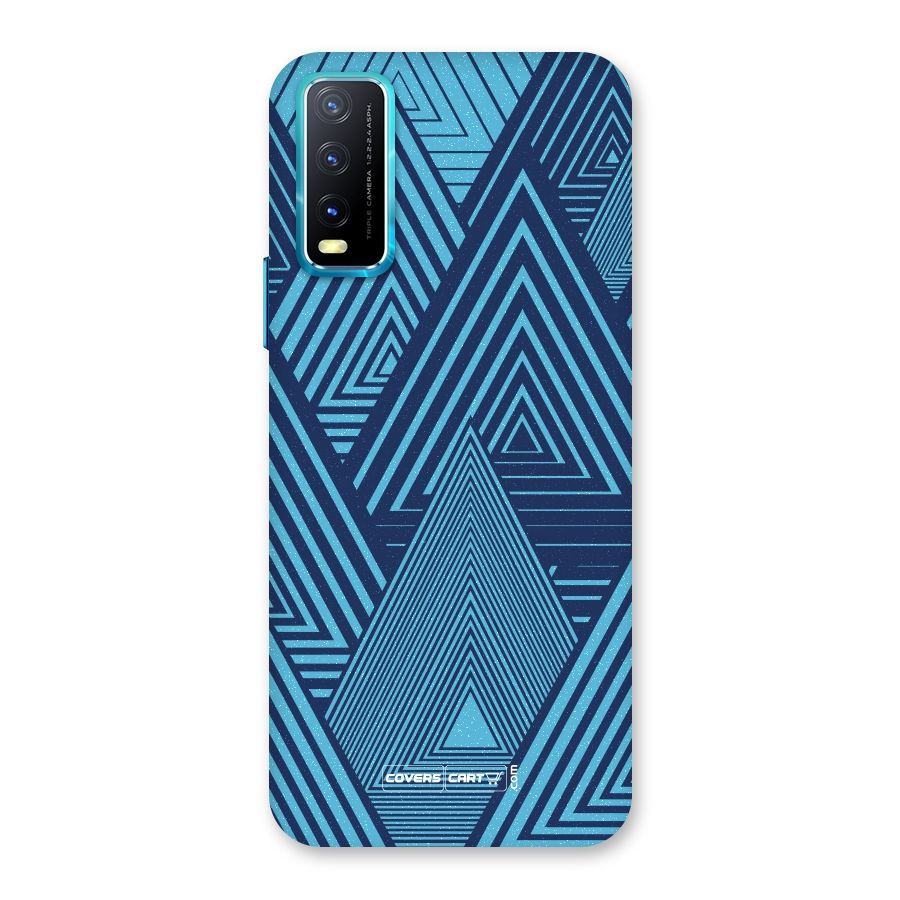 Geometric Blue Print Back Case for Vivo Y20