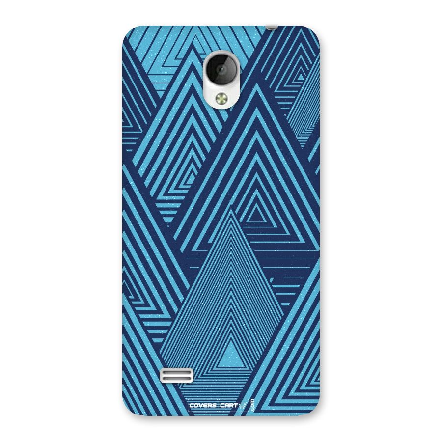 Geometric Blue Print Back Case for Vivo Y21