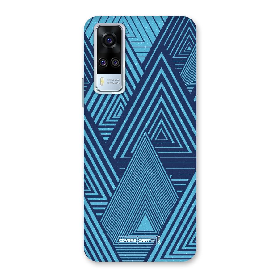Geometric Blue Print Back Case for Vivo Y31