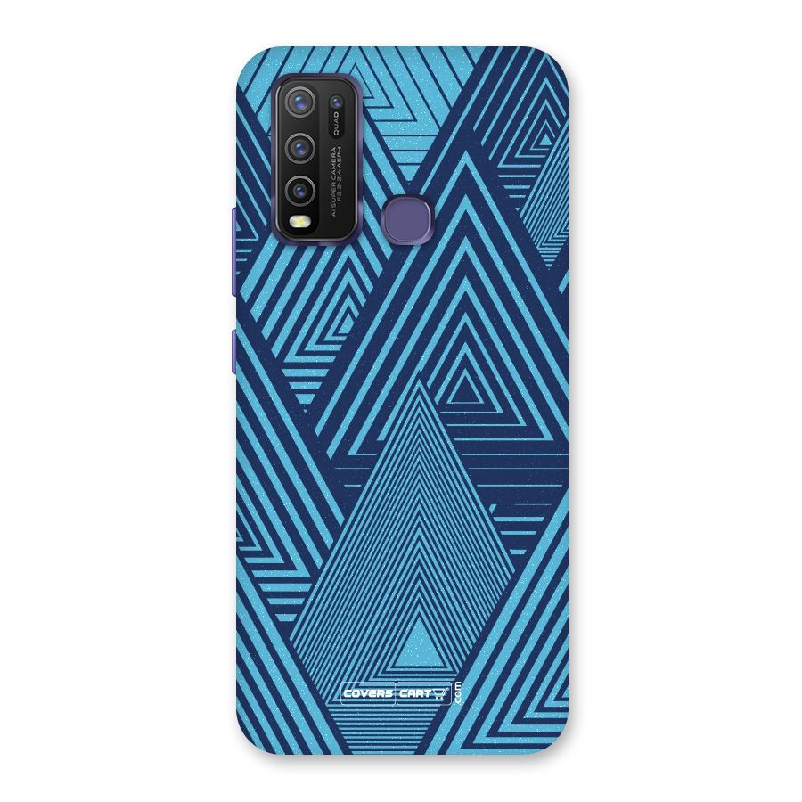 Geometric Blue Print Back Case for Vivo Y50