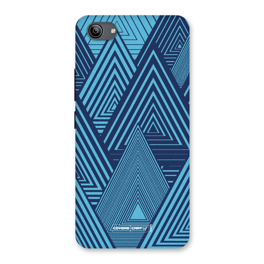 Geometric Blue Print Back Case for Vivo Y81i