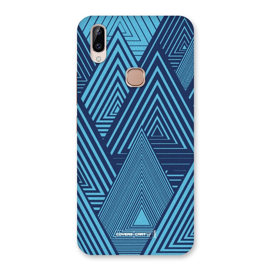 Geometric Blue Print Back Case for Vivo Y83 Pro