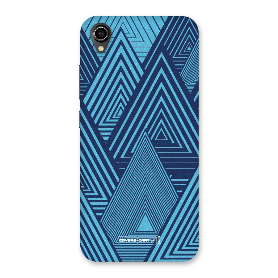 Geometric Blue Print Back Case for Vivo Y90