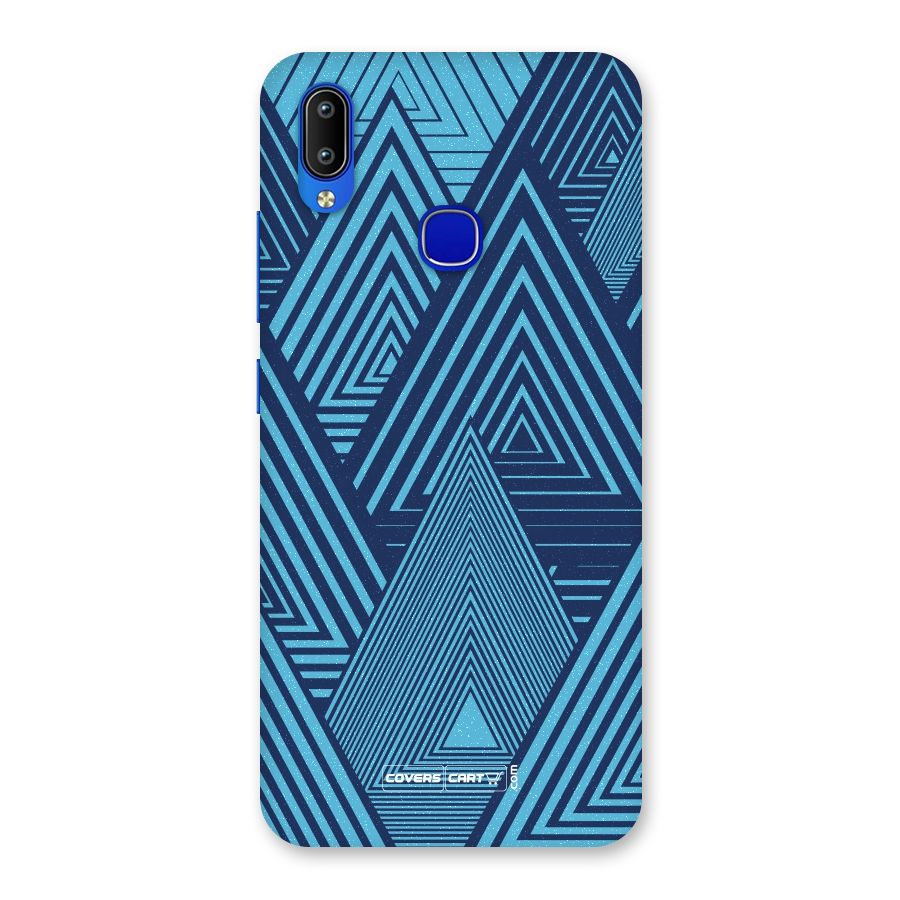 Geometric Blue Print Back Case for Vivo Y91
