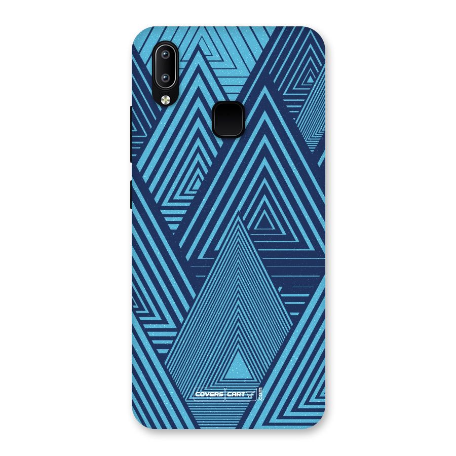 Geometric Blue Print Back Case for Vivo Y93