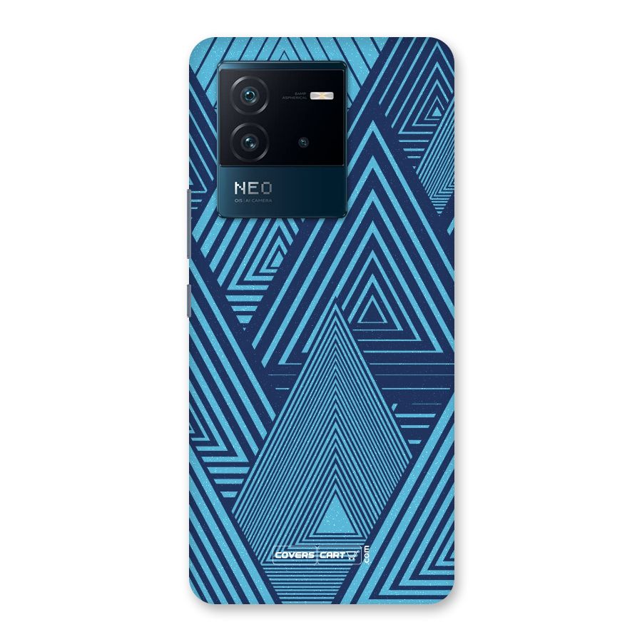 Geometric Blue Print Back Case for Vivo iQOO Neo 6 5G