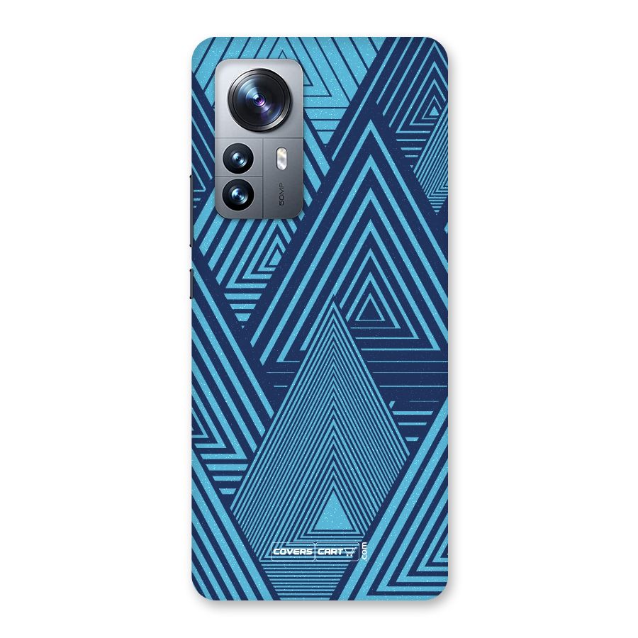 Geometric Blue Print Back Case for Xiaomi 12 Pro