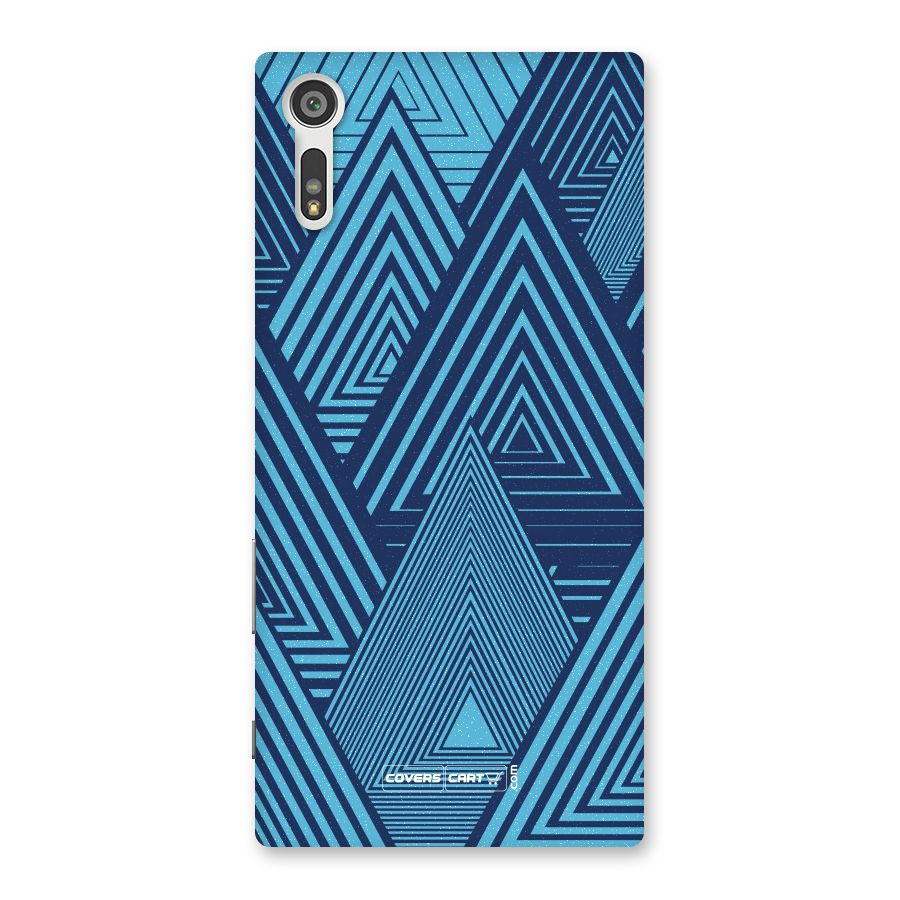 Geometric Blue Print Back Case for Xperia XZ