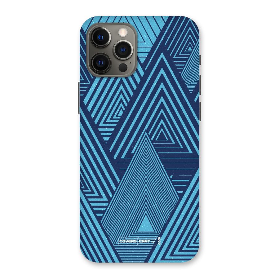Geometric Blue Print Back Case for iPhone 12 Pro Max