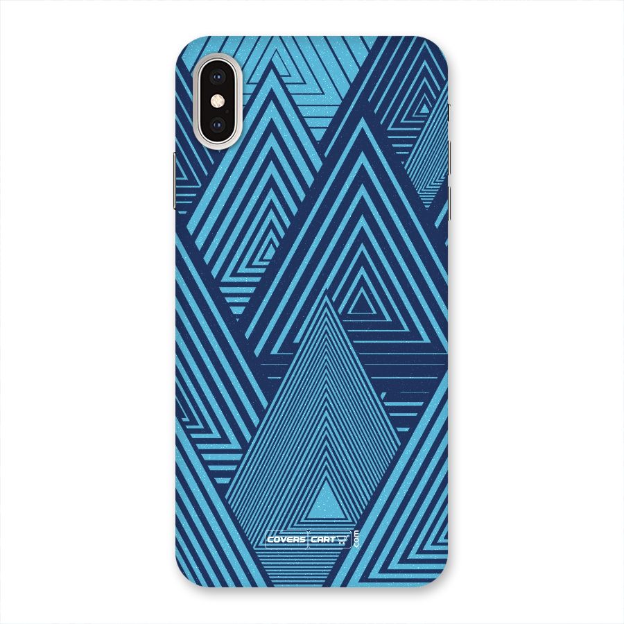 Geometric Blue Print Back Case for iPhone XS Max