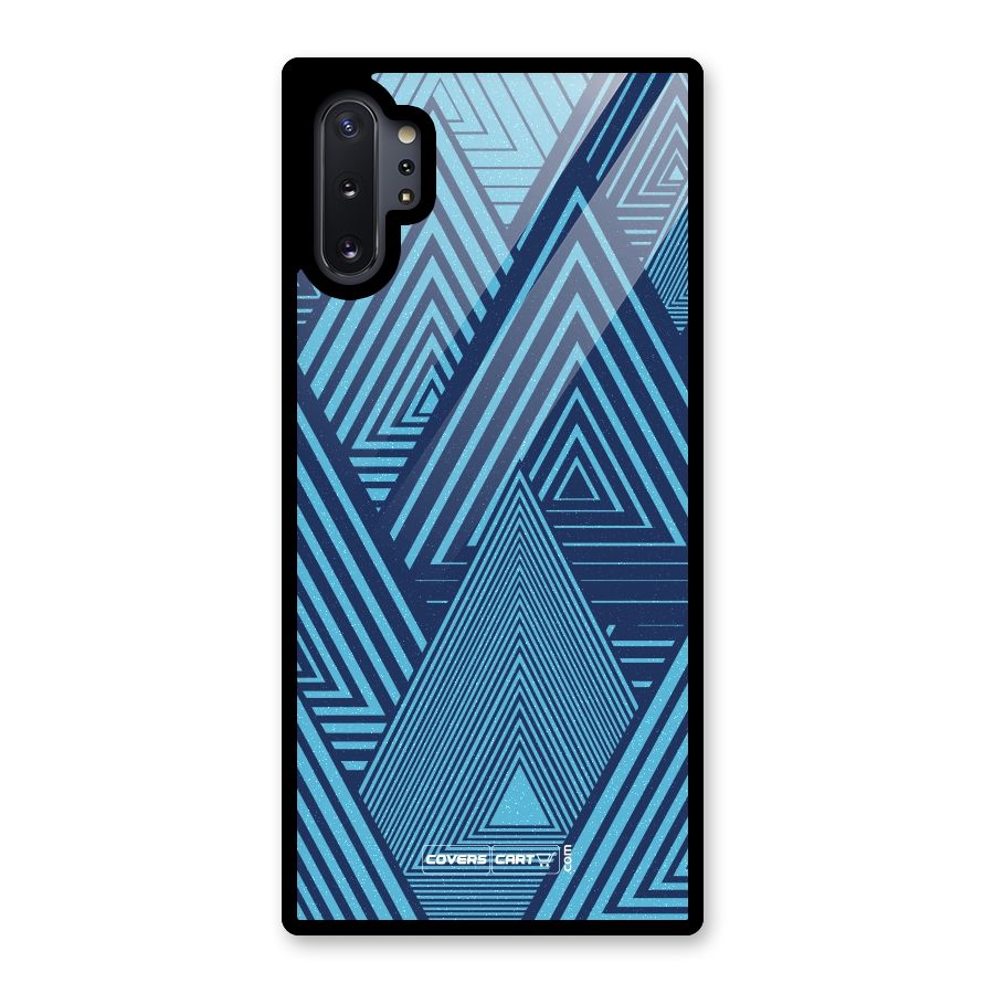 Geometric Blue Print Glass Back Case for Galaxy Note 10 Plus