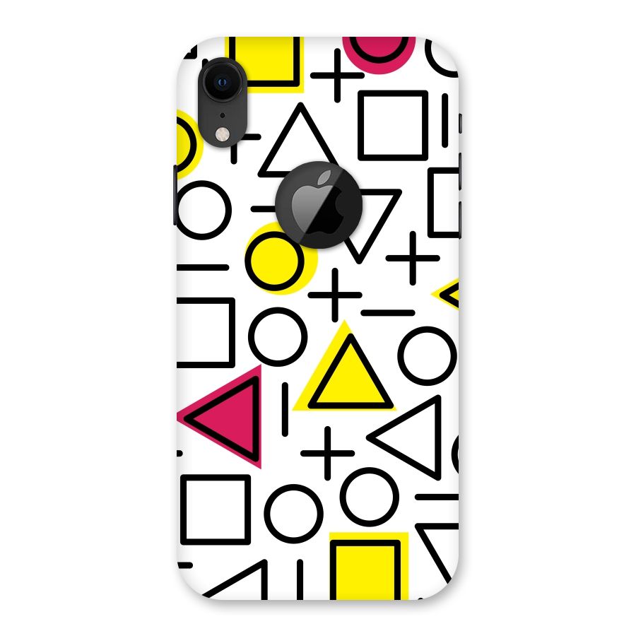 Geometry Pattern Back Case for iPhone XR Logo Cut