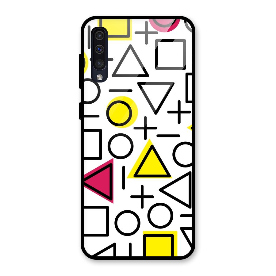 Geometry Pattern Glass Back Case for Galaxy A50
