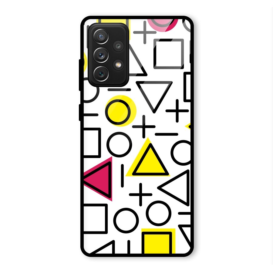 Geometry Pattern Glass Back Case for Galaxy A72