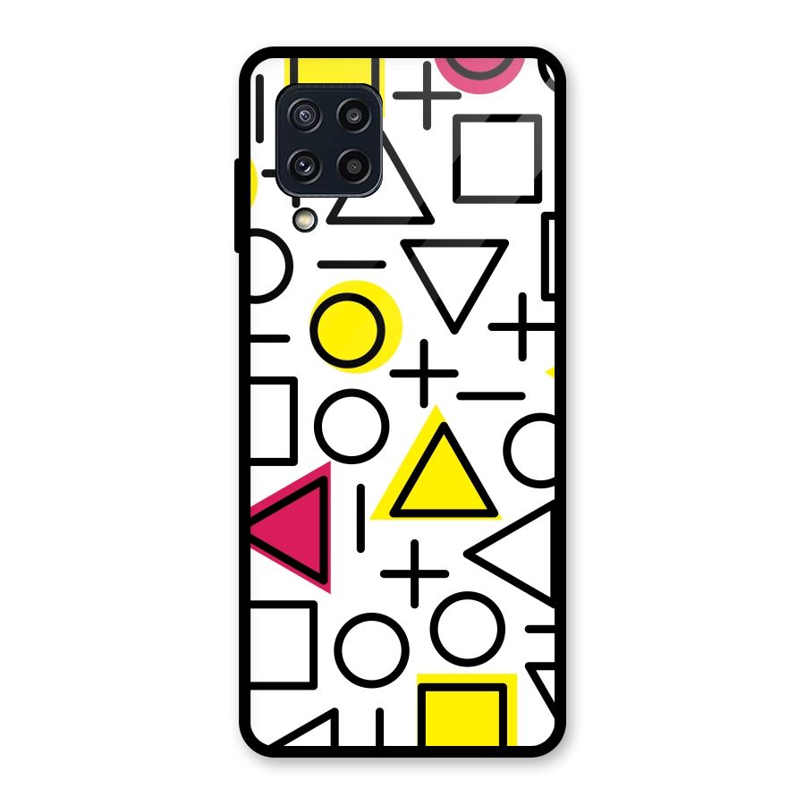 Geometry Pattern Glass Back Case for Galaxy M32